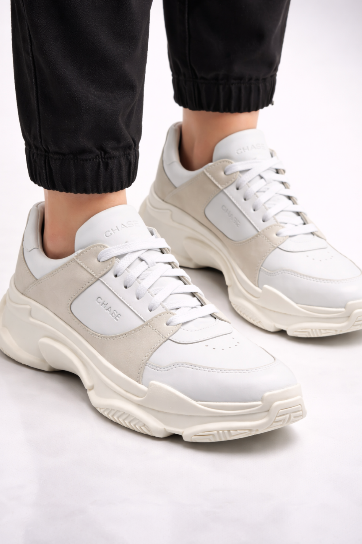 Chase Sneakers High White Gray